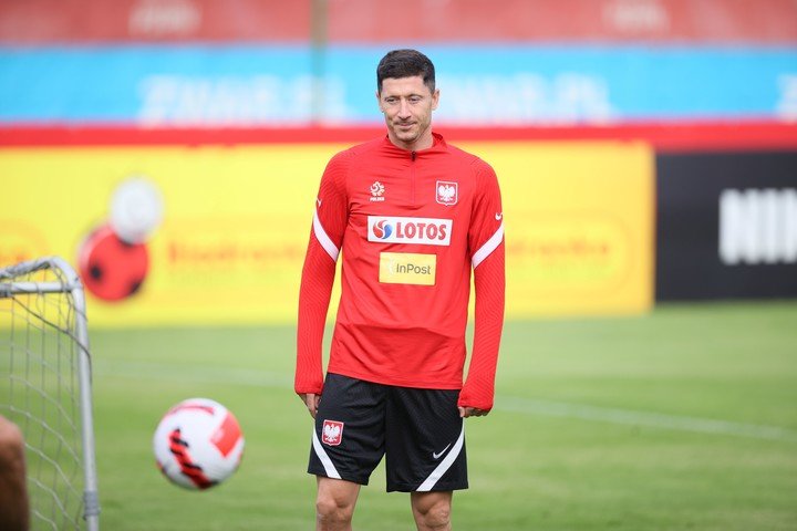 Lewandowski, star de l'équipe polonaise (EFE).