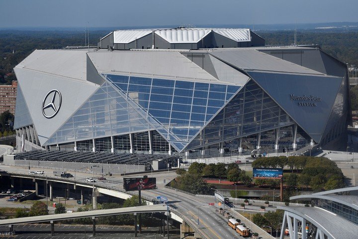 Voilà à quoi ressemble le stade d'Atlanta : unique. AP.