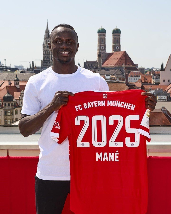 Mané a signé avec le club bavarois jusqu'en 2025.
Photo : @fcbayern