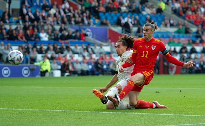 Gareth Bale contre la Belgique. EFE/EPA/PETER POWELL .