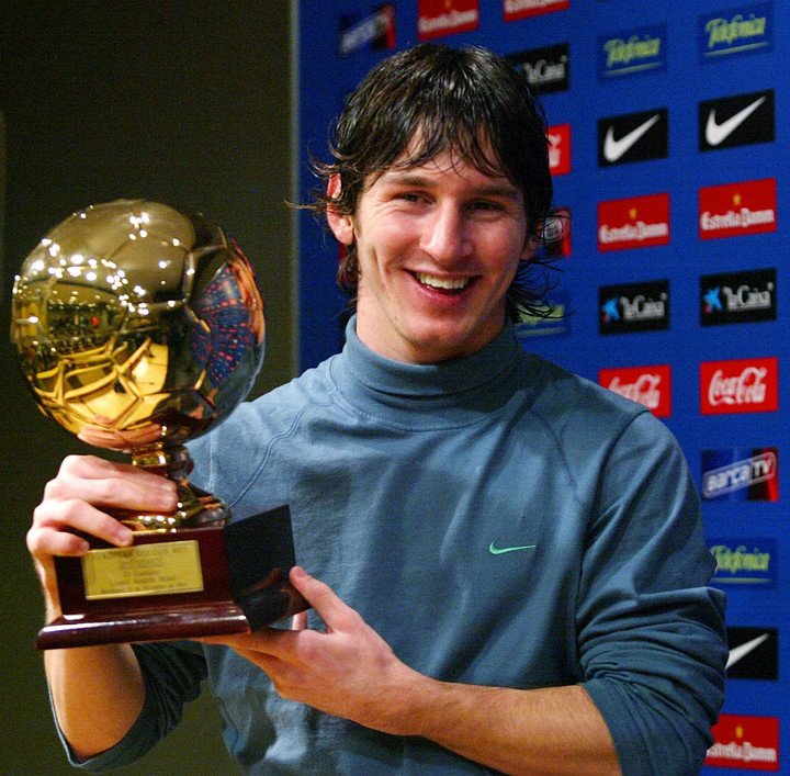 Messi et son Golden Boy en 2005.
