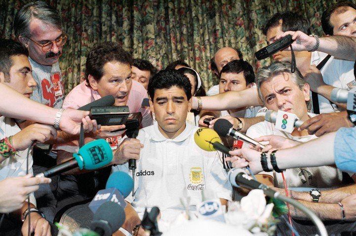 Quelques jours avant ce match, l'Argentine avait été écartée après le dopage de Maradona (AP).