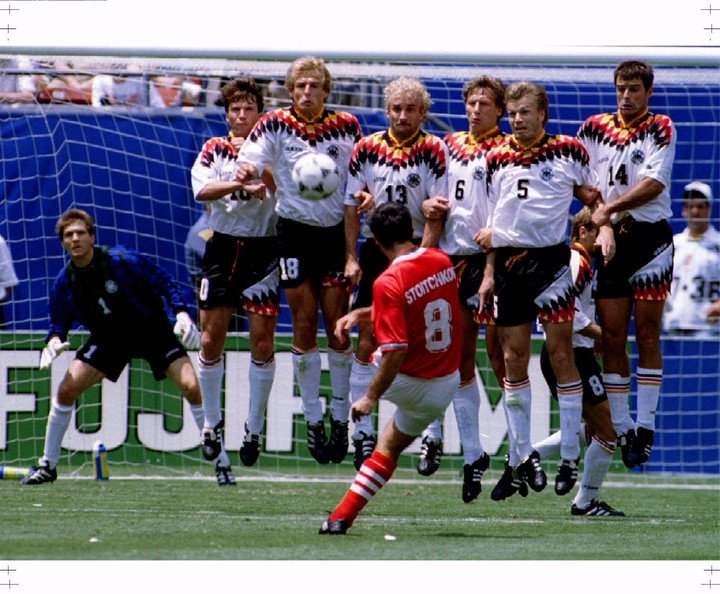 Hristo Stoichkov était le joueur vedette et le buteur de la Bulgarie lors de la Coupe du monde 1994. Il a marqué le but pour éliminer l'Allemagne en quart de finale (REUTERS).