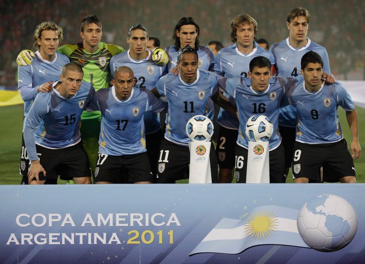 L'équipe de l'Uruguay pour la Copa America 2011 (Photo : AP).