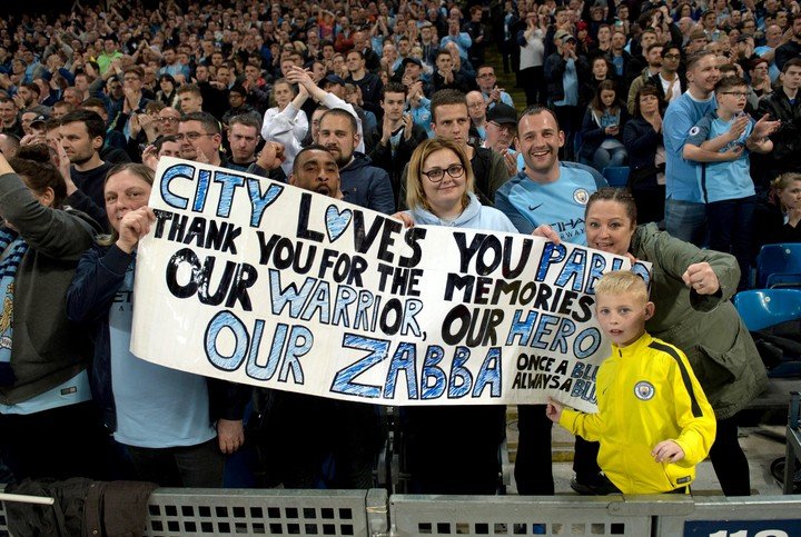 L'amour des fans de Manchester City pour Pablo Zabaleta (Photo : EFE).