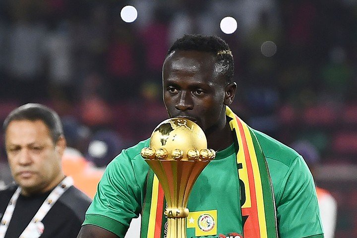 Sadio Mané a remporté la première Coupe d'Afrique de l'histoire du Sénégal. Photo:AFP