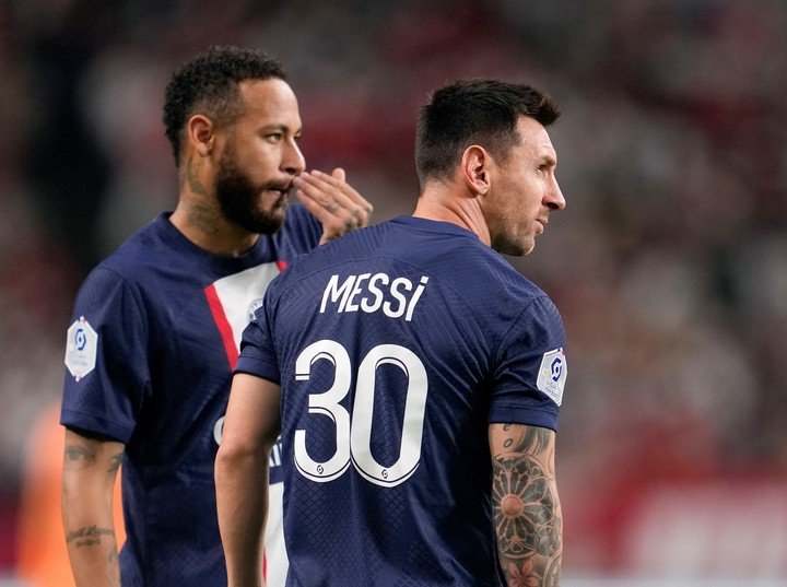 Ney et Leo pendant l'amicale (EFE).