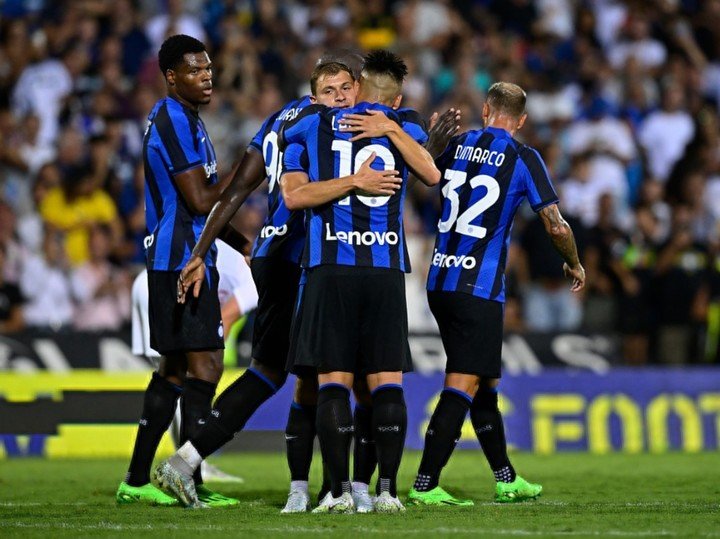 Inter contre Lyon (Photos Twitter Inter).
