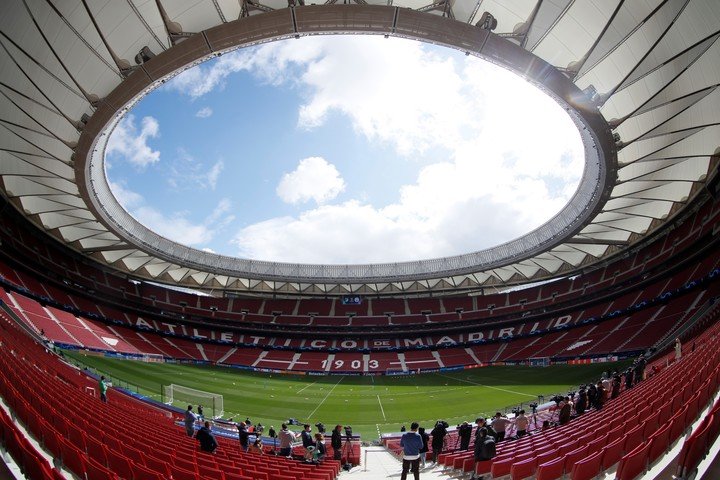 Vue panoramique du stade de l'Atlético.