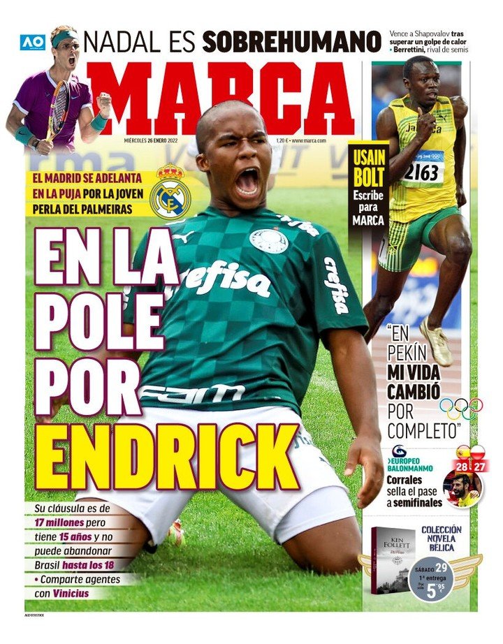 Marca a déjà mis Endrick sur la couverture.