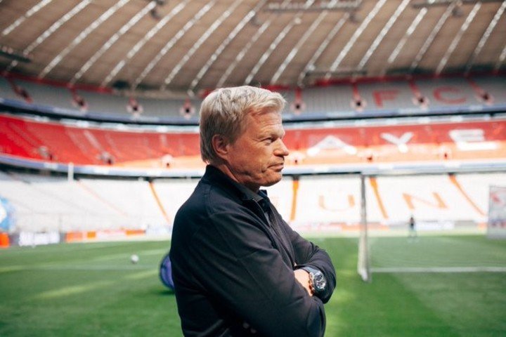 Oliver Kahn au stade du Bayern Munich.
