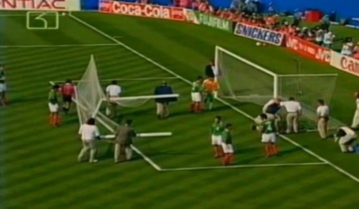 Le changement de but lors du match Mexique contre Bulgarie à la Coupe du monde 1994.