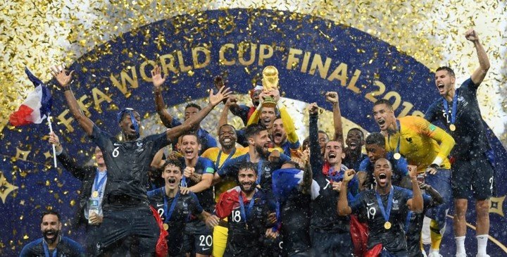 La France, vainqueur de la Coupe du monde en Russie.