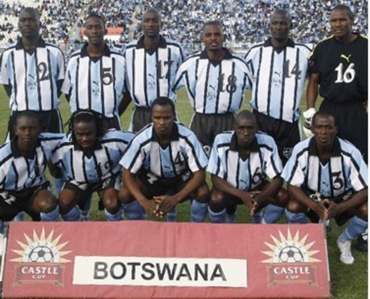 L'équipe nationale du Botswana.