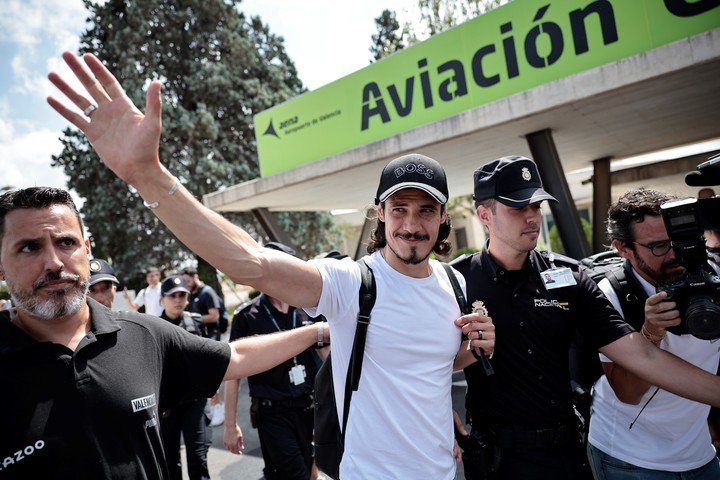 L'Uruguayen est arrivé à Valence lundi (Photo : EFE).