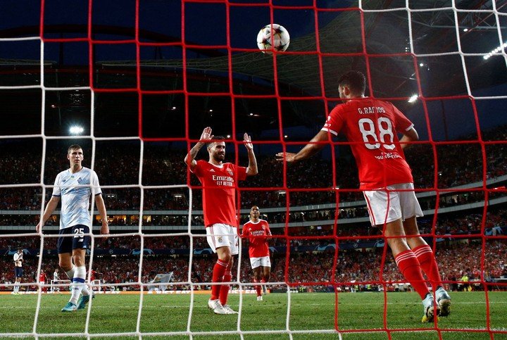 Benfica célèbre. REUTERS/Pedro Nunes