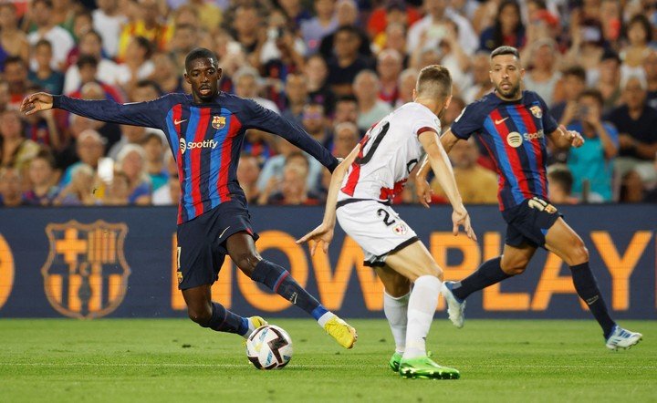 Ousmane Dembélé pendant le match entre le FC Barcelona et le Rayo Vallecano (Photo : REUTERS).