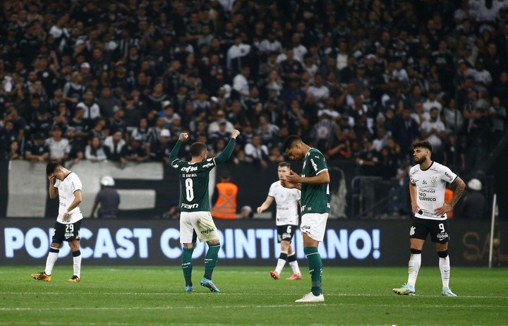 Palmeiras célèbre la victoire 1-0 (REUTER).