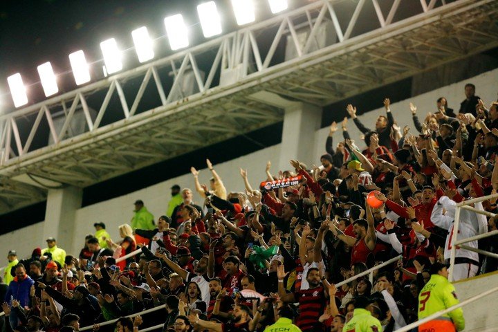 Les supporters de Flamengo au stade Jose Amalfitani (Photo : REUTERS).