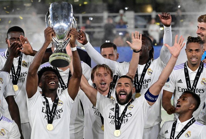 Aurélien Tchouameni a déjà crié au champion avec le Real Madrid. AFP.