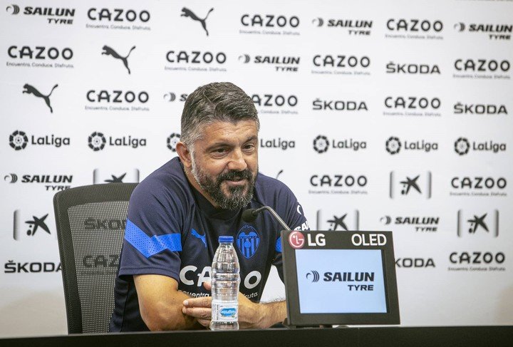 Gennaro Gattuso a parlé d'Edinson Cavani (photo Prensa Valencia CF).