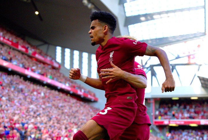 Luis Diaz célébrant son but contre Bournemouth en PL (AP)