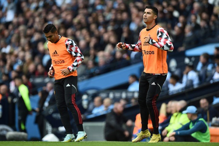 Cristiano Ronaldo n'a pas joué une minute lors du derby contre Manchester City (Photo : EFE).