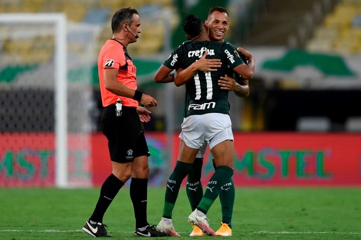 Loustau lors de la finale remportée par Palmeiras.